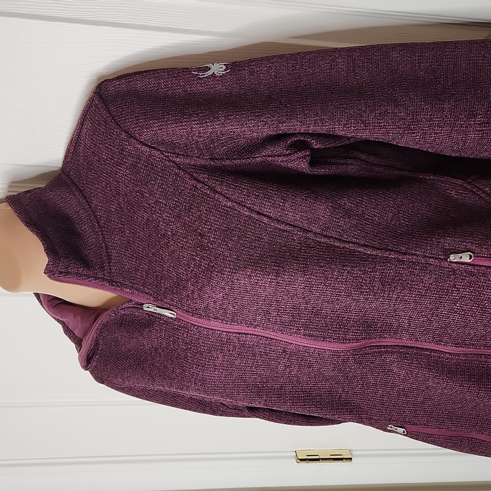 Spyder Endure performance jacket full zip fleece lining purple size large - Picture 2 of 9